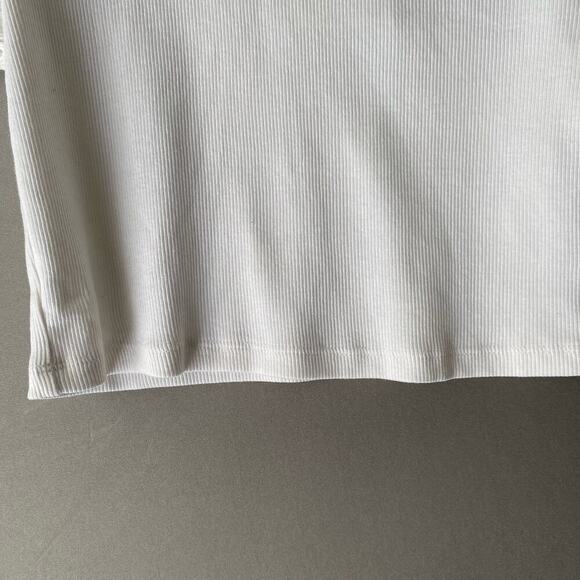 Zara sz L ruffle sleeve ribbed crop tank top NWT - Picture 3 of 9